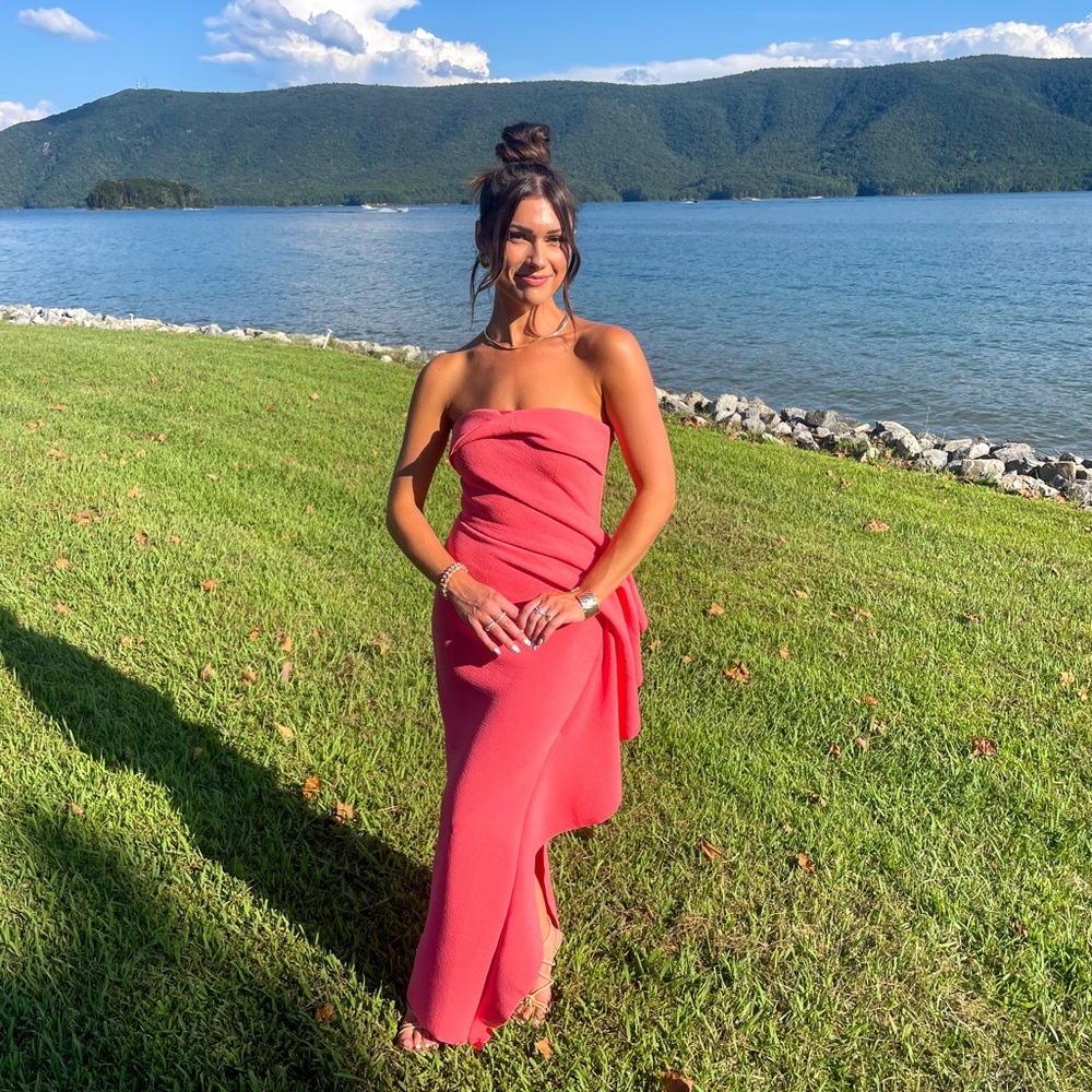 Hello Molly Vibrant Coral Maxi Dress